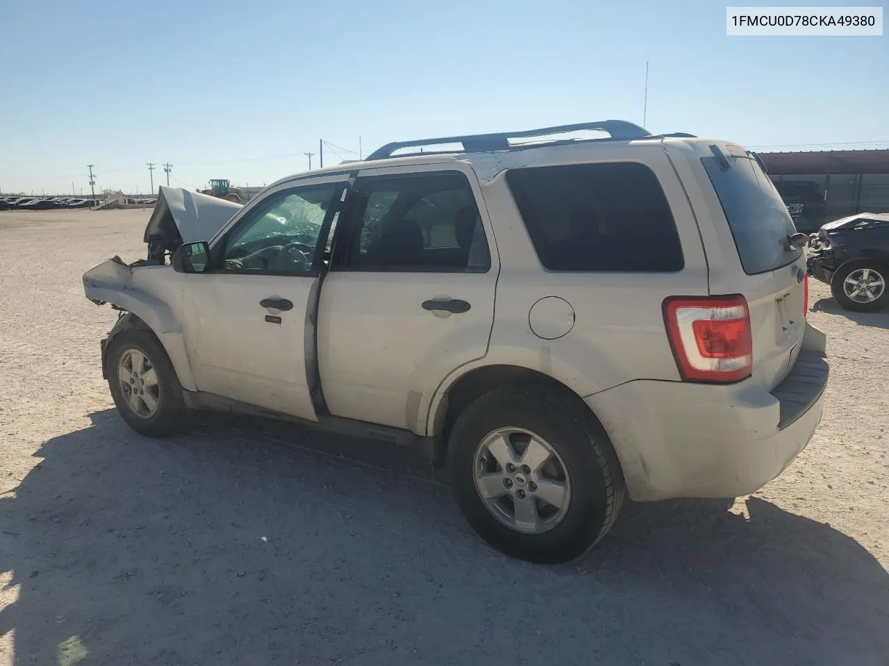 2012 Ford Escape Xlt VIN: 1FMCU0D78CKA49380 Lot: 76034384