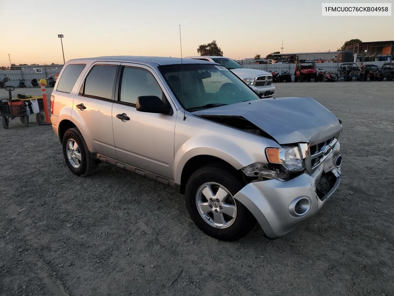 2012 Ford Escape Xls VIN: 1FMCU0C76CKB04958 Lot: 76080224