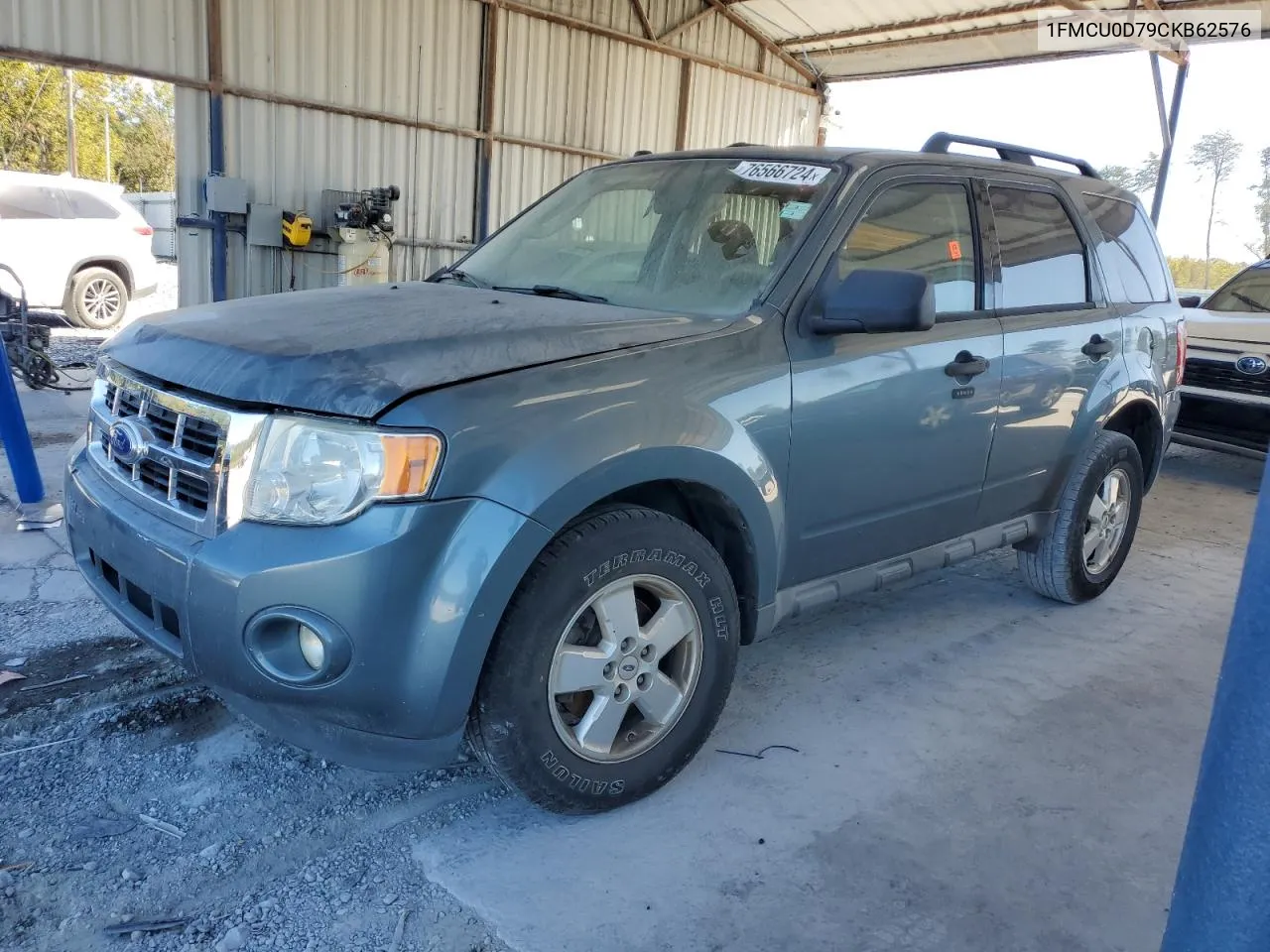 2012 Ford Escape Xlt VIN: 1FMCU0D79CKB62576 Lot: 76566724