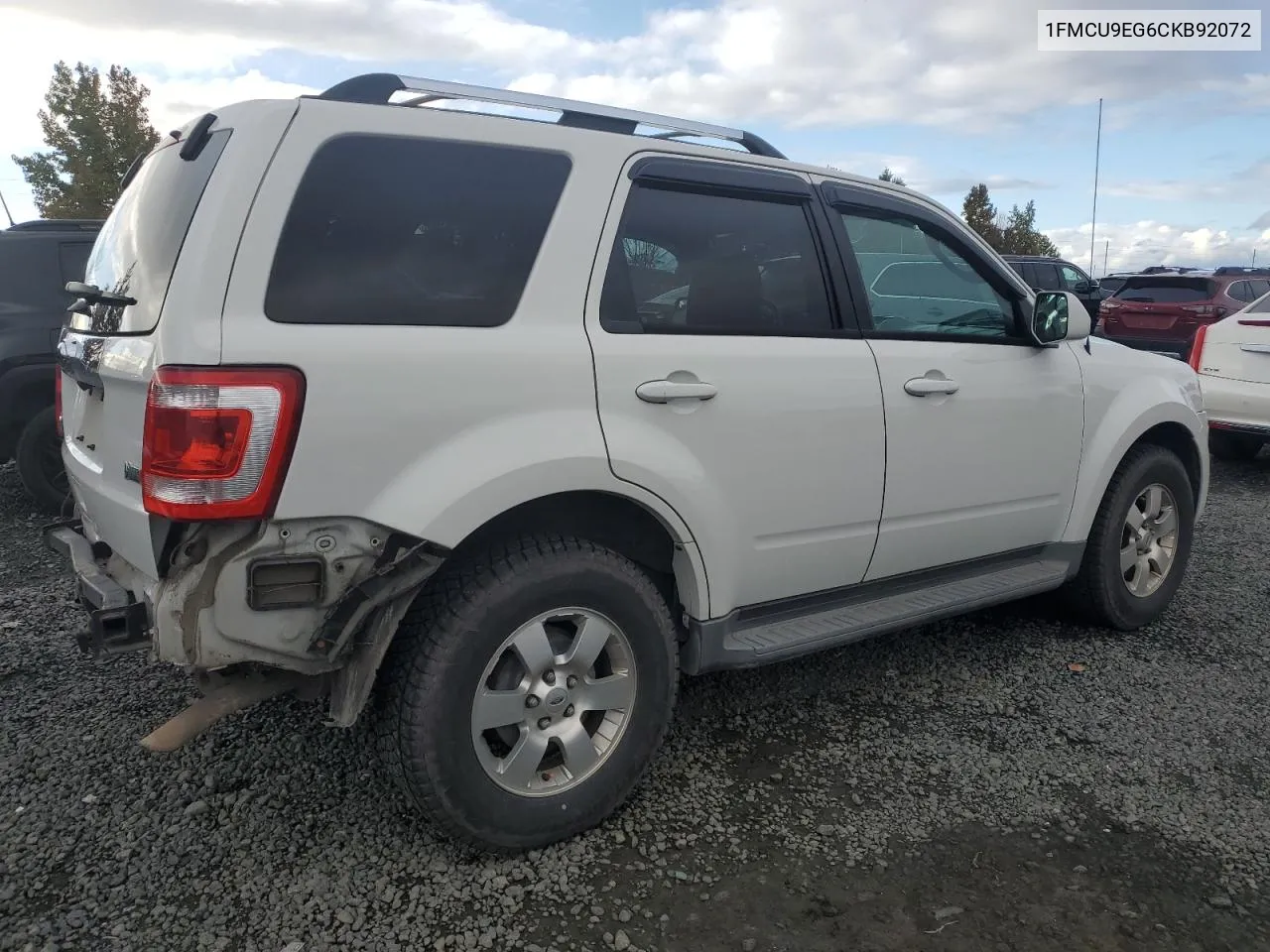 2012 Ford Escape Limited VIN: 1FMCU9EG6CKB92072 Lot: 76833134