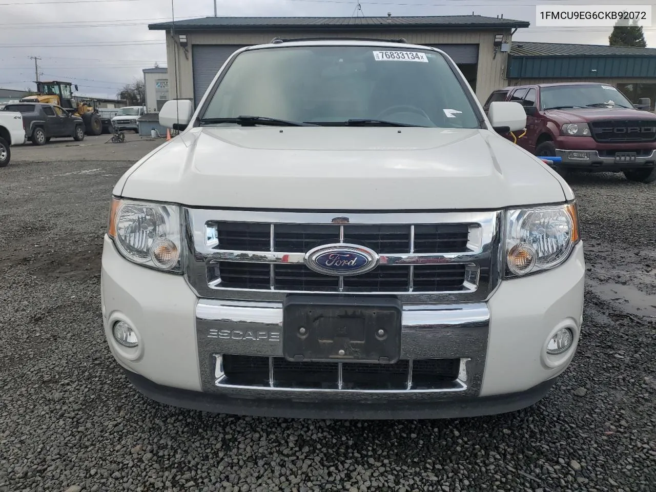 2012 Ford Escape Limited VIN: 1FMCU9EG6CKB92072 Lot: 76833134