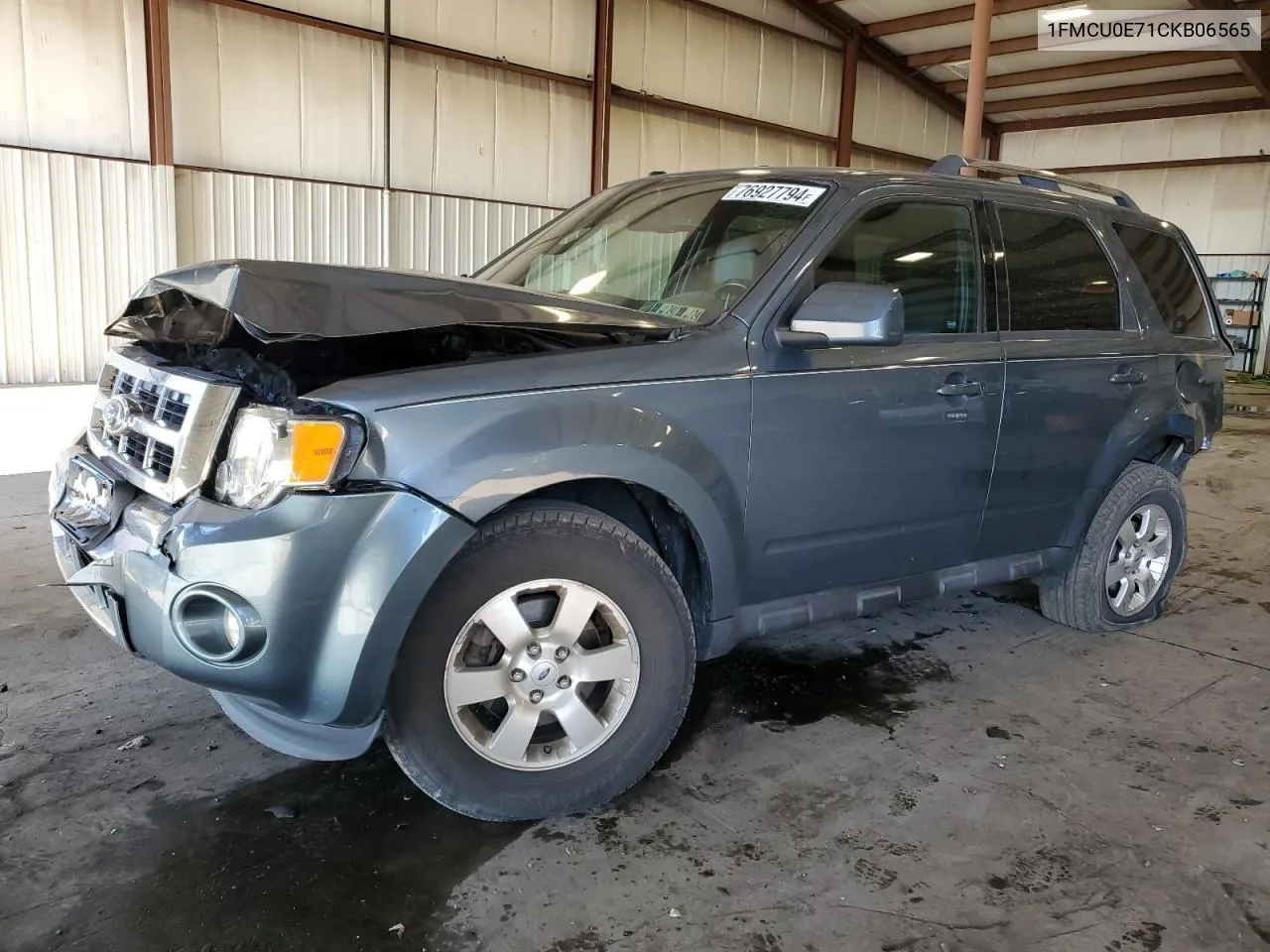 2012 Ford Escape Limited VIN: 1FMCU0E71CKB06565 Lot: 76927794