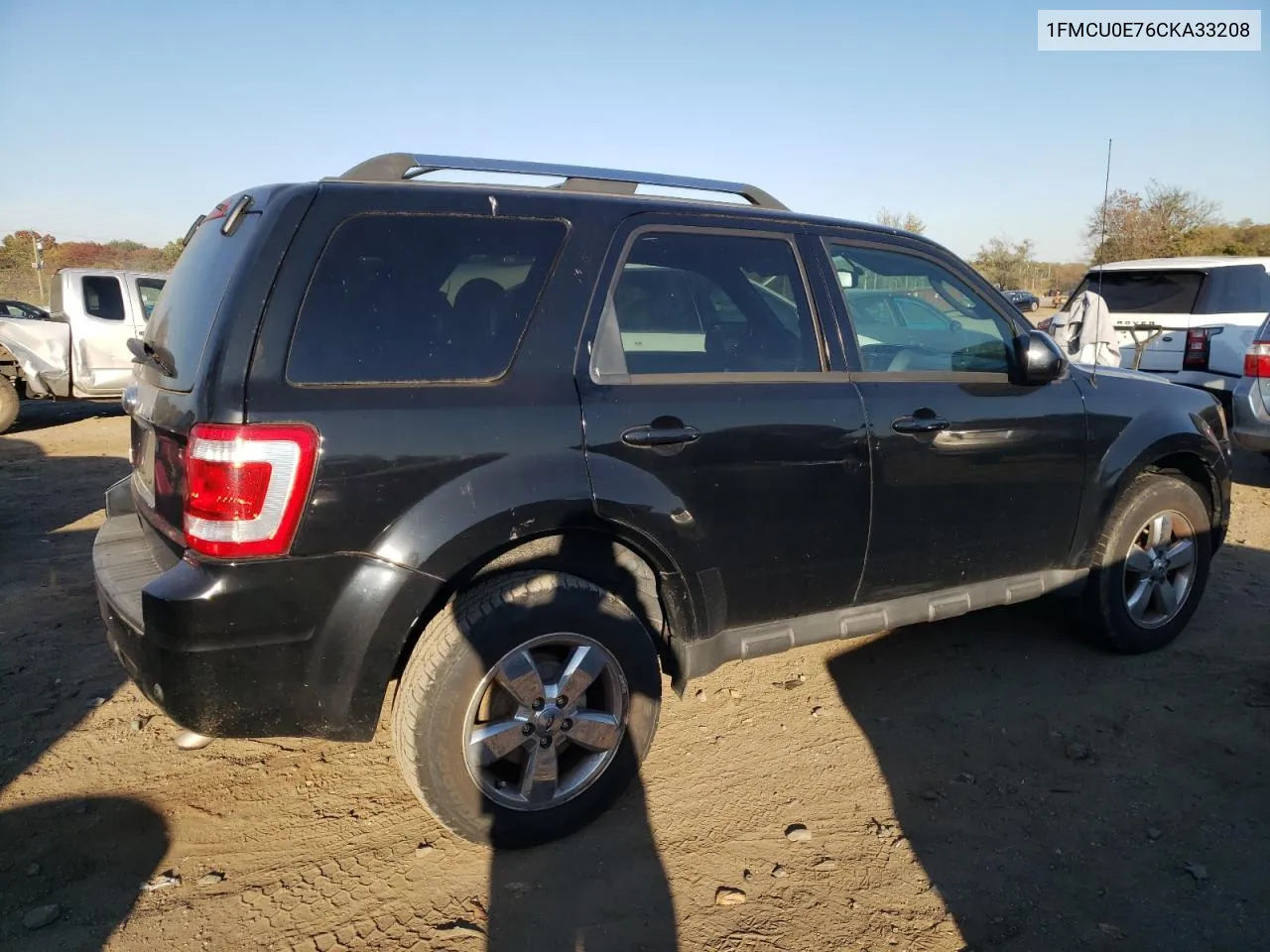 2012 Ford Escape Limited VIN: 1FMCU0E76CKA33208 Lot: 77212724