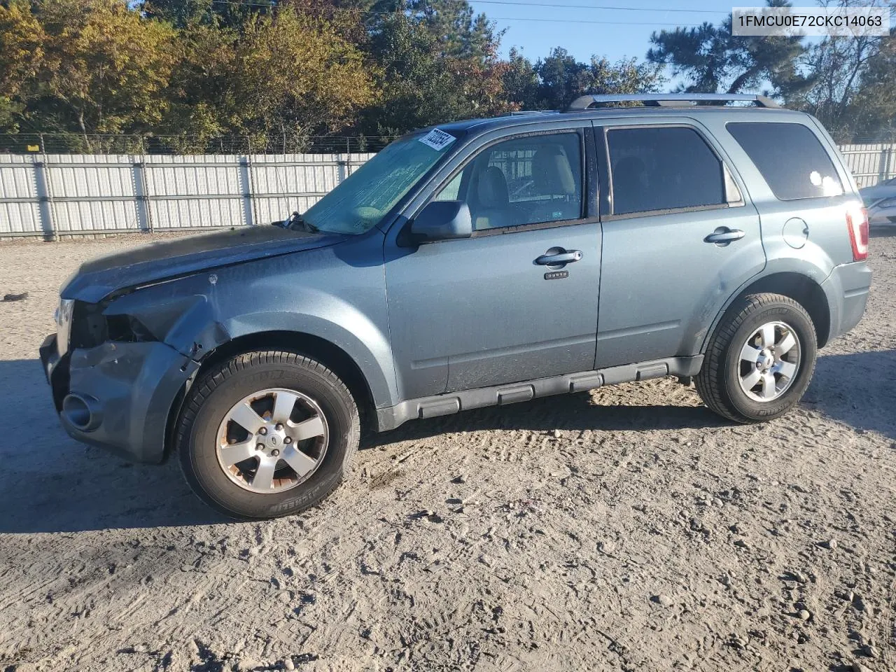 2012 Ford Escape Limited VIN: 1FMCU0E72CKC14063 Lot: 77320554