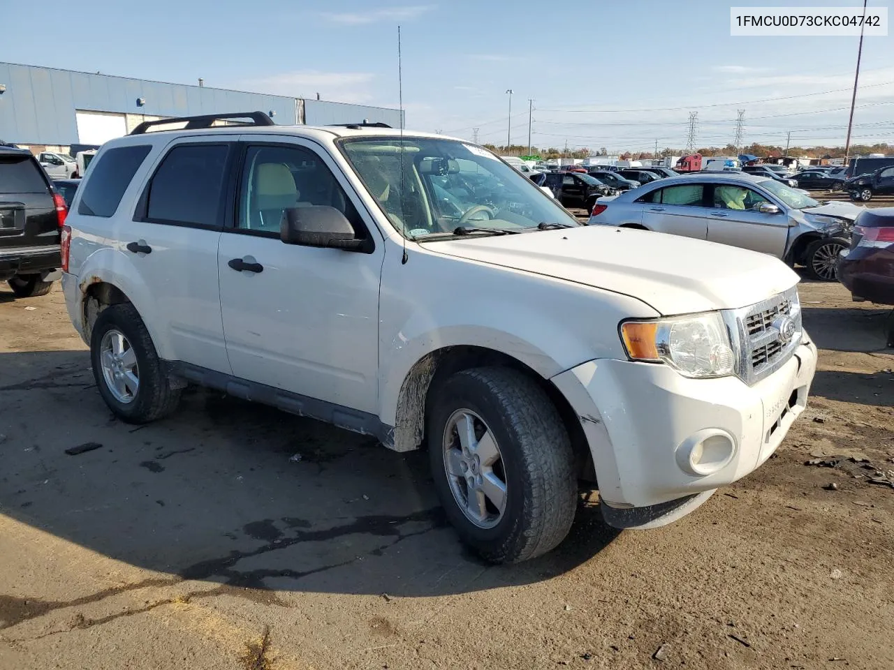 2012 Ford Escape Xlt VIN: 1FMCU0D73CKC04742 Lot: 77588144