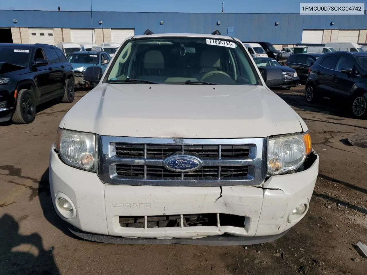 2012 Ford Escape Xlt VIN: 1FMCU0D73CKC04742 Lot: 77588144