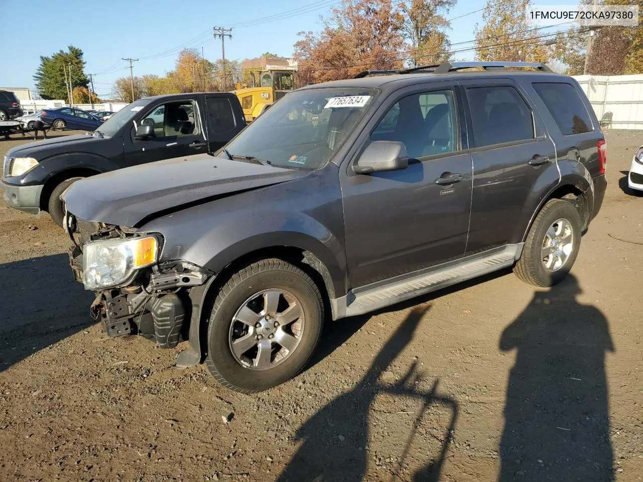 2012 Ford Escape Limited VIN: 1FMCU9E72CKA97380 Lot: 77657634