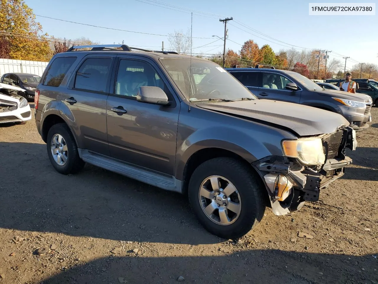 2012 Ford Escape Limited VIN: 1FMCU9E72CKA97380 Lot: 77657634