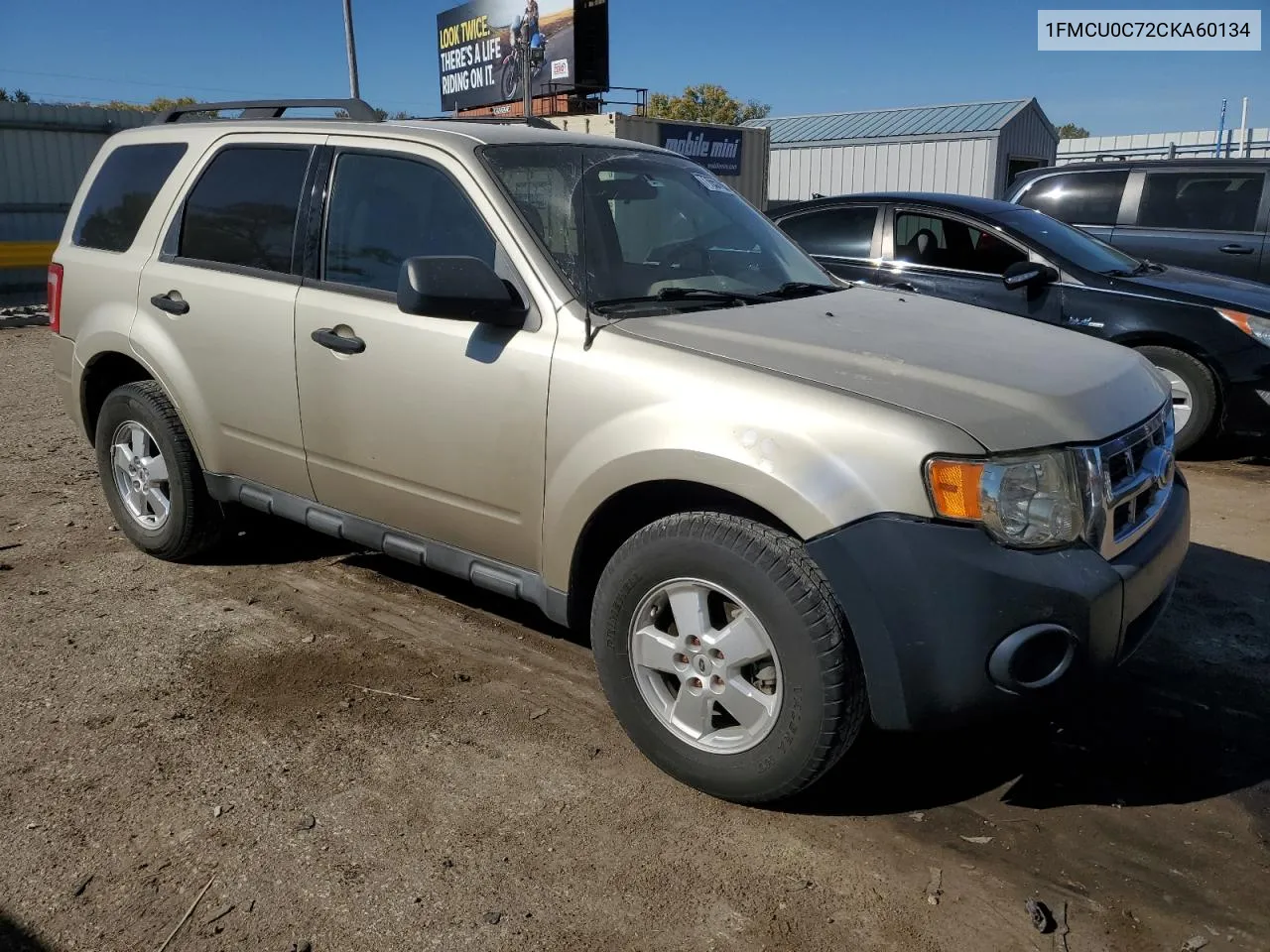 2012 Ford Escape Xls VIN: 1FMCU0C72CKA60134 Lot: 77657684