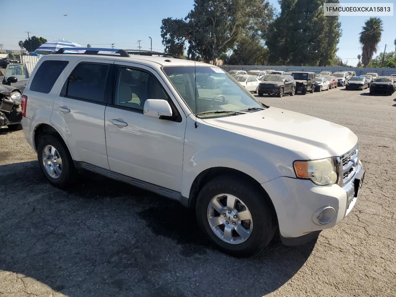 2012 Ford Escape Limited VIN: 1FMCU0EGXCKA15813 Lot: 77815174