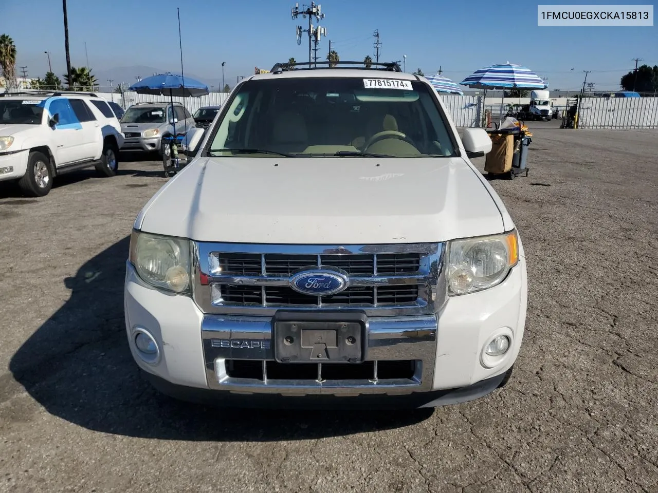 2012 Ford Escape Limited VIN: 1FMCU0EGXCKA15813 Lot: 77815174