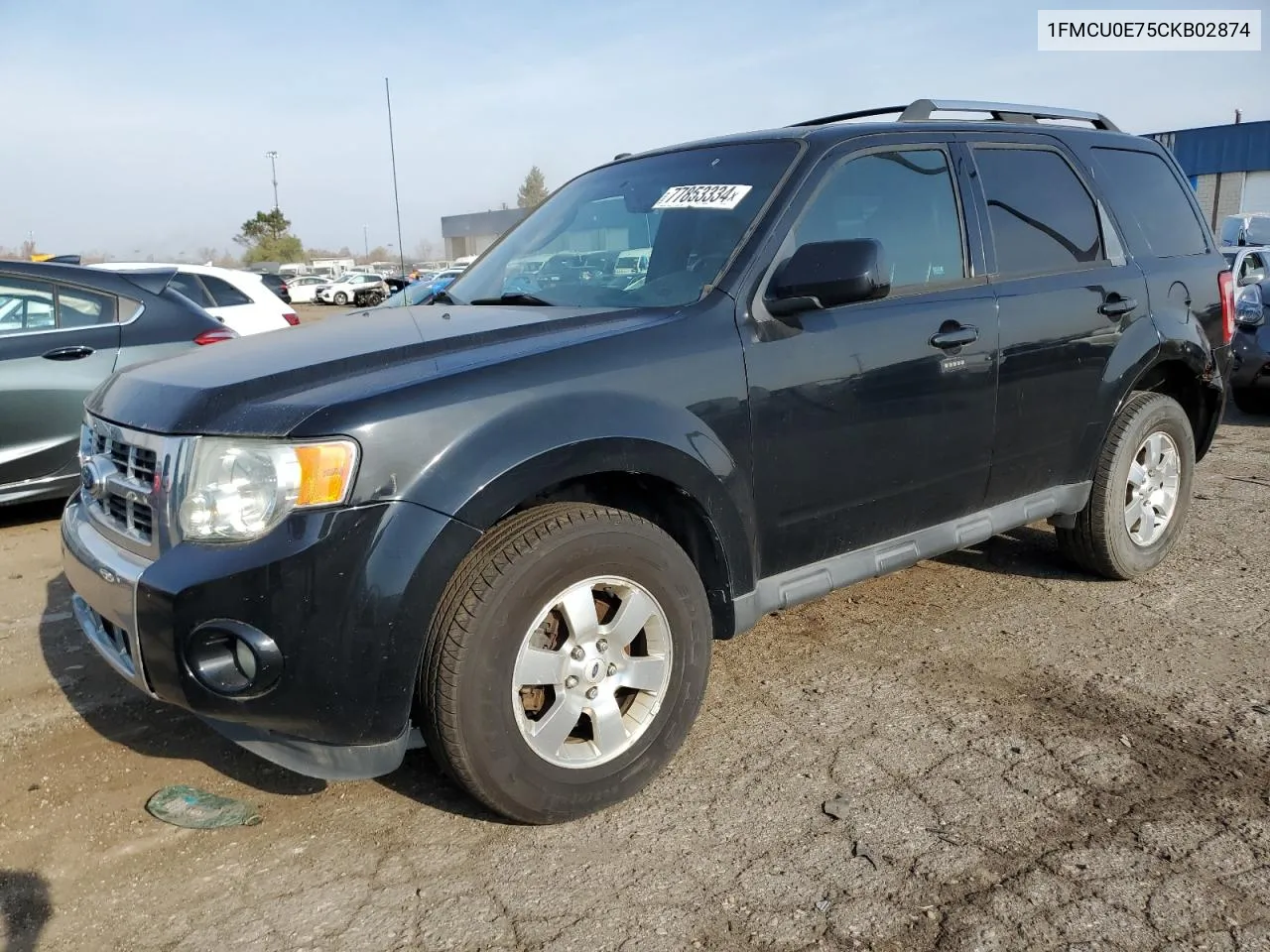 2012 Ford Escape Limited VIN: 1FMCU0E75CKB02874 Lot: 77853334