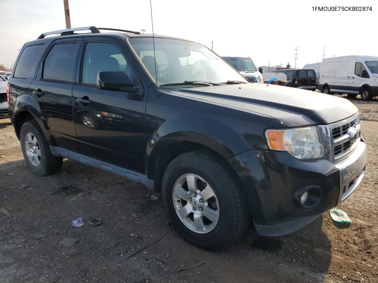 2012 Ford Escape Limited VIN: 1FMCU0E75CKB02874 Lot: 77853334