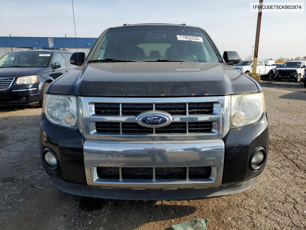 2012 Ford Escape Limited VIN: 1FMCU0E75CKB02874 Lot: 77853334