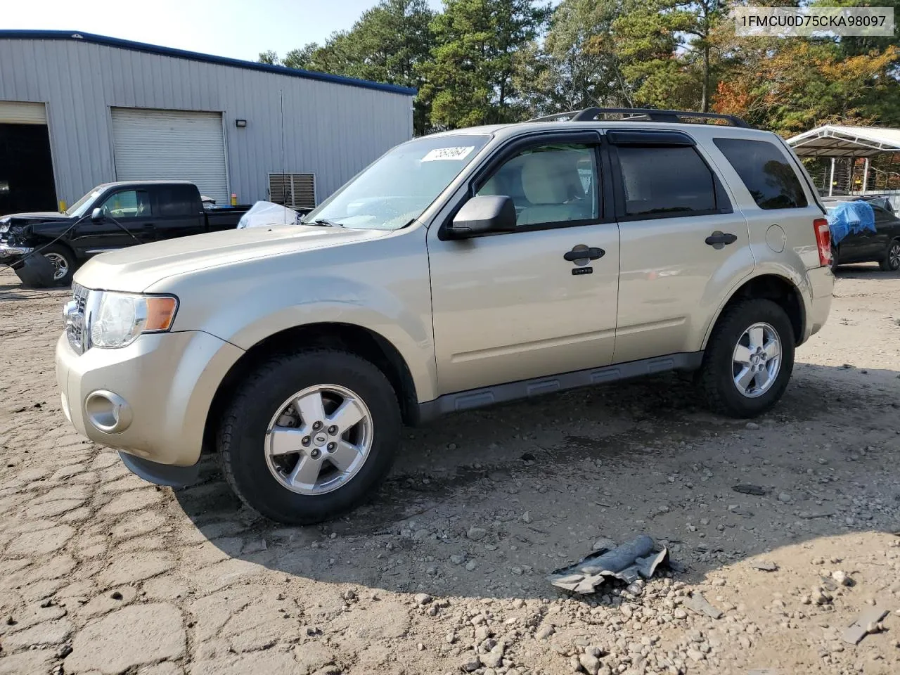 2012 Ford Escape Xlt VIN: 1FMCU0D75CKA98097 Lot: 77854964