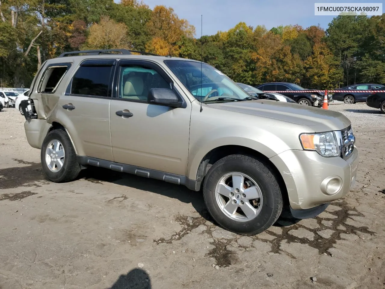 2012 Ford Escape Xlt VIN: 1FMCU0D75CKA98097 Lot: 77854964