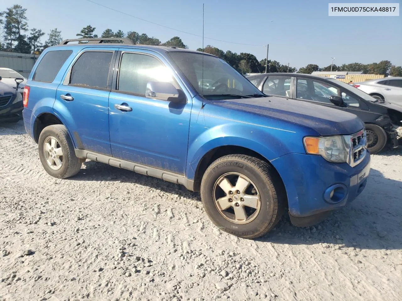 2012 Ford Escape Xlt VIN: 1FMCU0D75CKA48817 Lot: 77908624