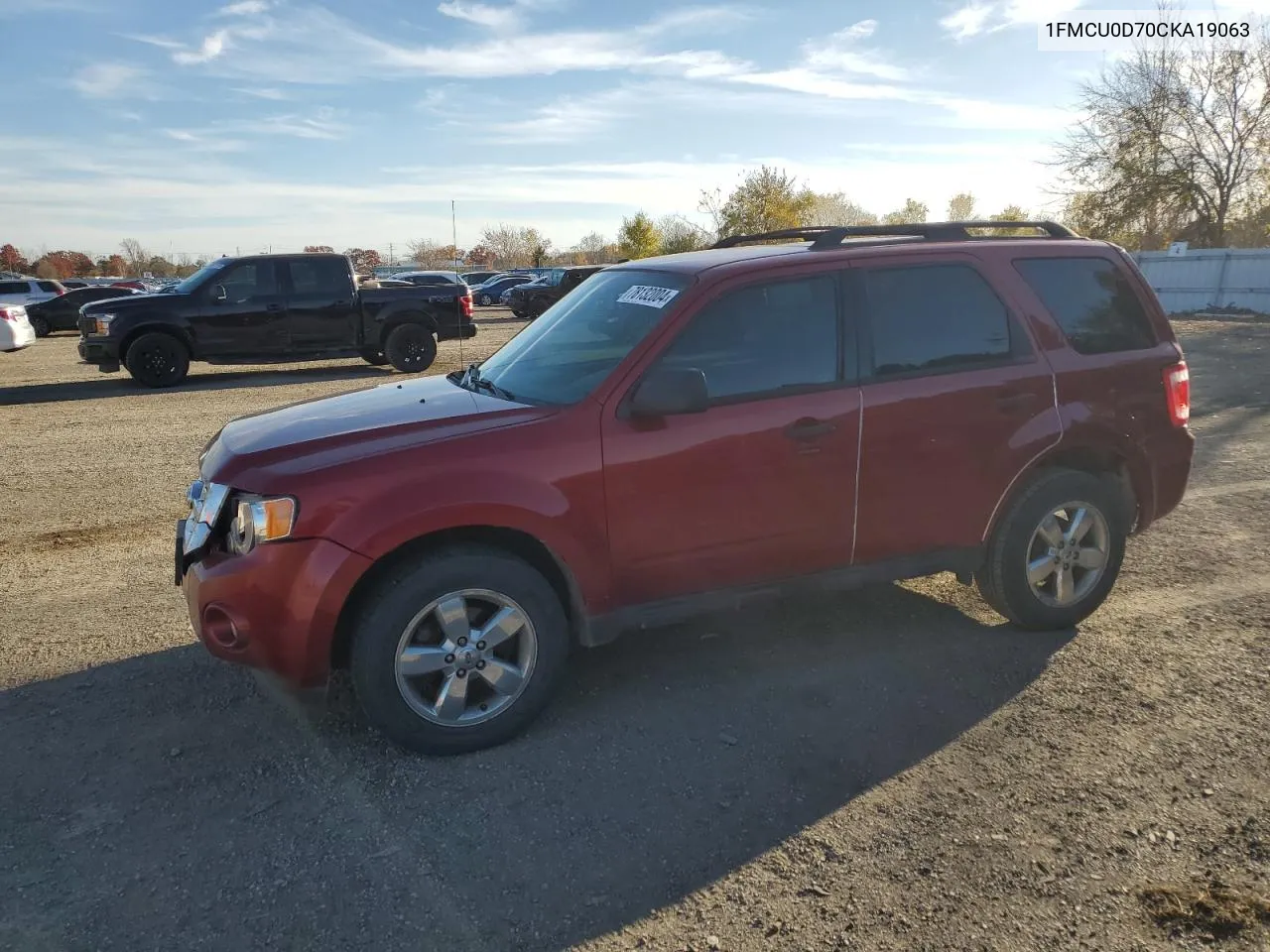 2012 Ford Escape Xlt VIN: 1FMCU0D70CKA19063 Lot: 78132004