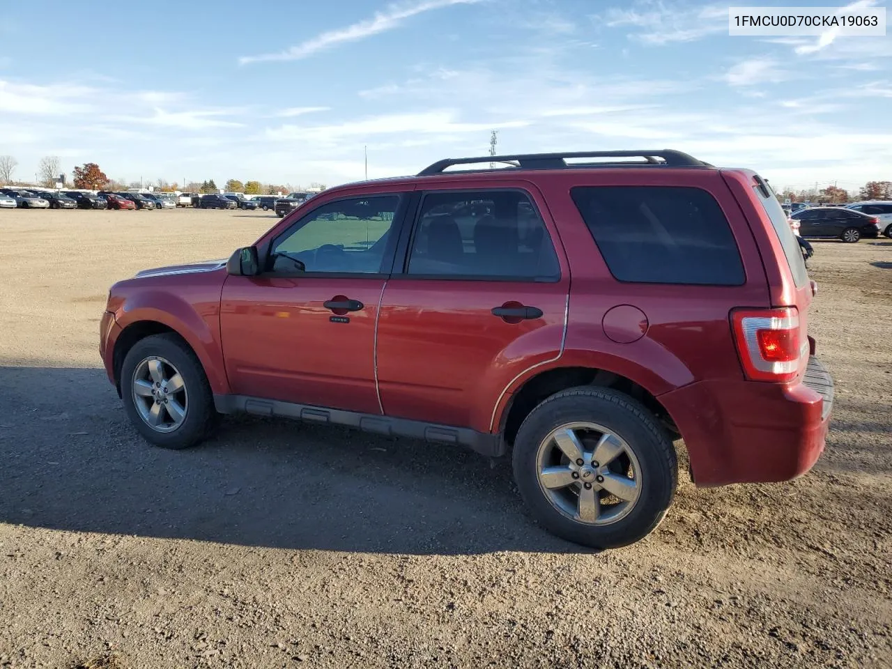 2012 Ford Escape Xlt VIN: 1FMCU0D70CKA19063 Lot: 78132004