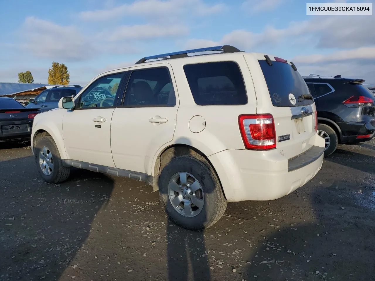 2012 Ford Escape Limited VIN: 1FMCU0EG9CKA16094 Lot: 78161034