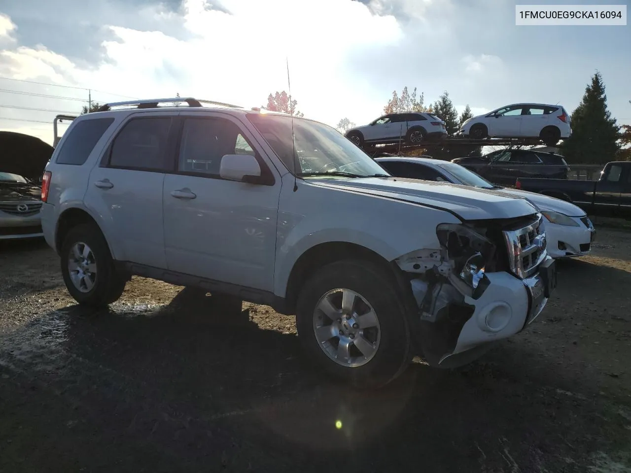 2012 Ford Escape Limited VIN: 1FMCU0EG9CKA16094 Lot: 78161034