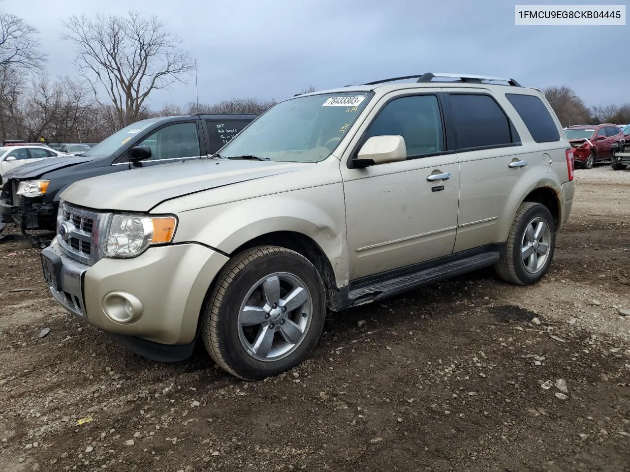 2012 Ford Escape Limited VIN: 1FMCU9EG8CKB04445 Lot: 78433303