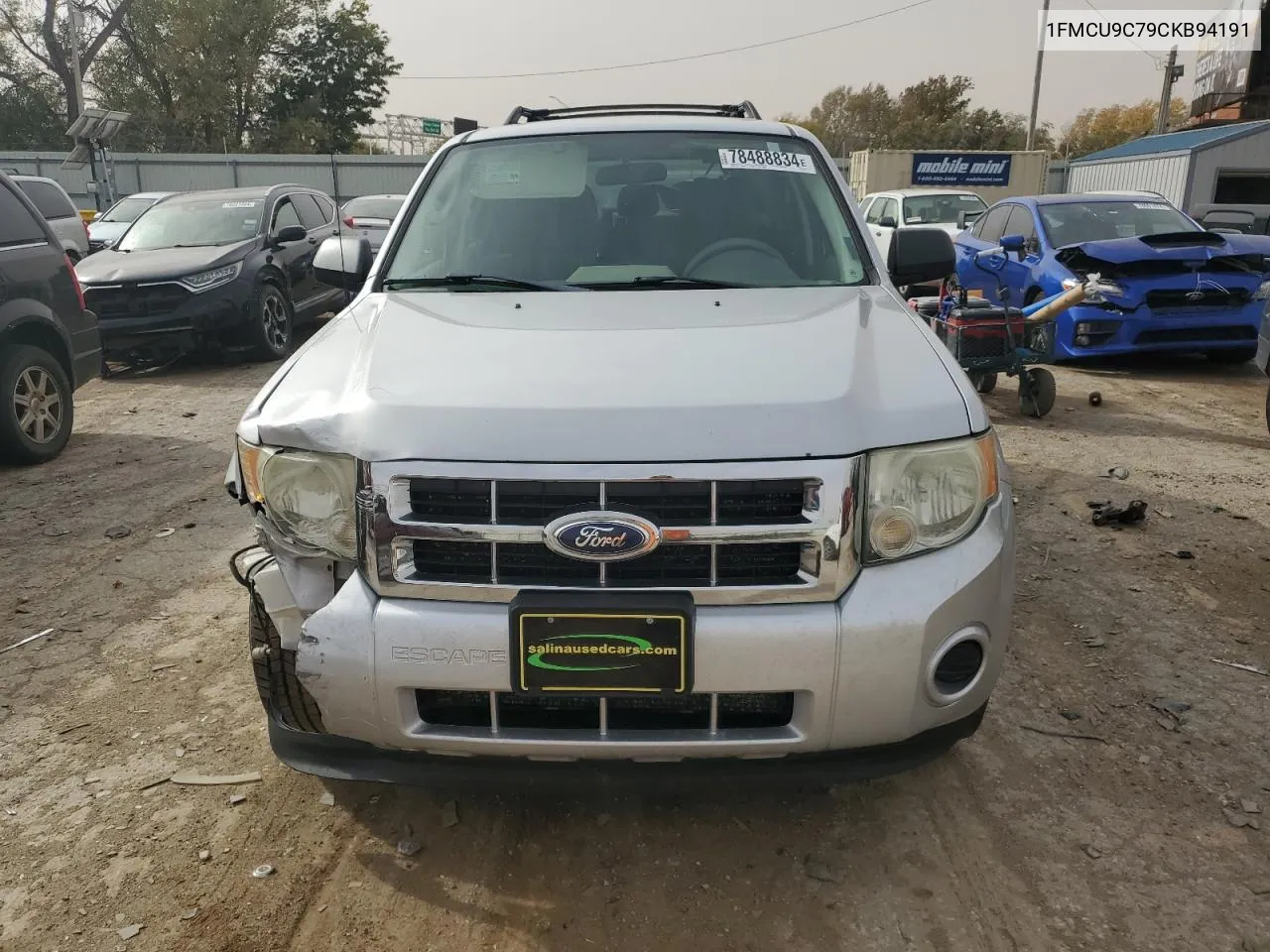 1FMCU9C79CKB94191 2012 Ford Escape Xls