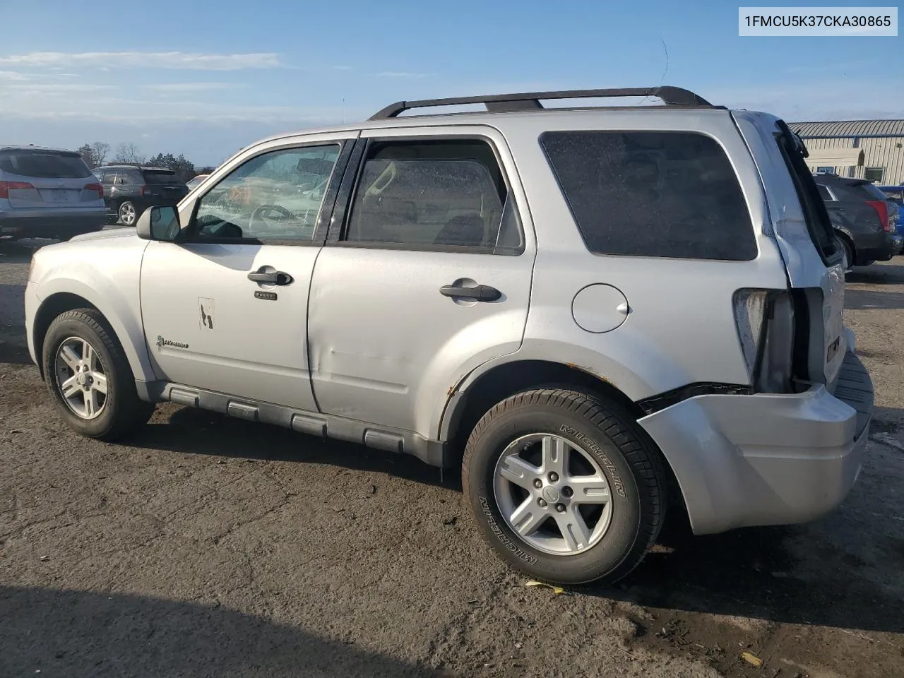 2012 Ford Escape Hybrid VIN: 1FMCU5K37CKA30865 Lot: 79235264