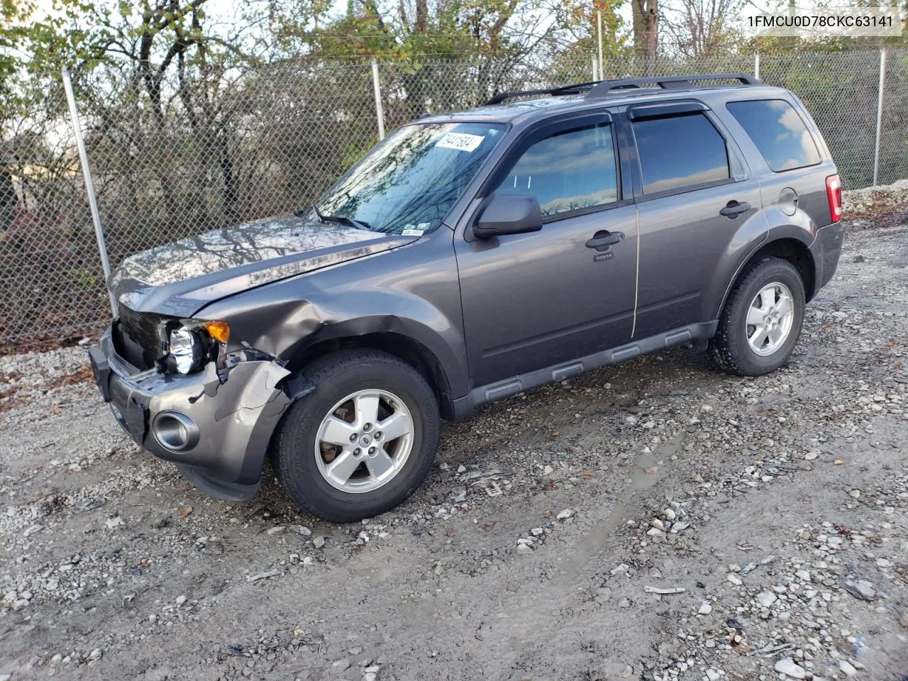 2012 Ford Escape Xlt VIN: 1FMCU0D78CKC63141 Lot: 79441684