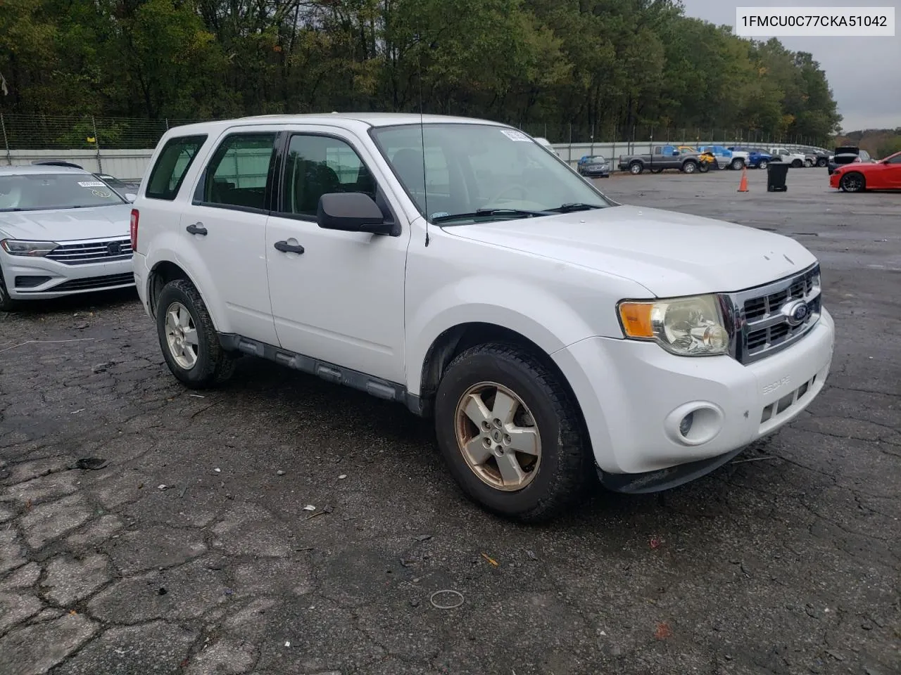 2012 Ford Escape Xls VIN: 1FMCU0C77CKA51042 Lot: 80739574