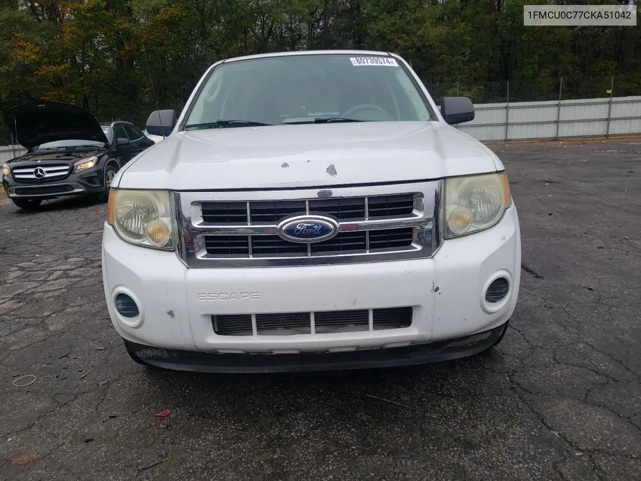 2012 Ford Escape Xls VIN: 1FMCU0C77CKA51042 Lot: 80739574