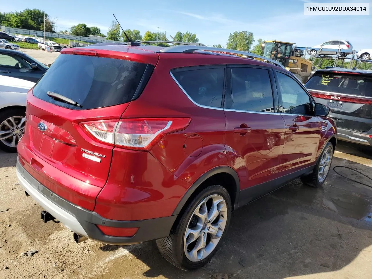 2013 Ford Escape Titanium VIN: 1FMCU0J92DUA34014 Lot: 57076214