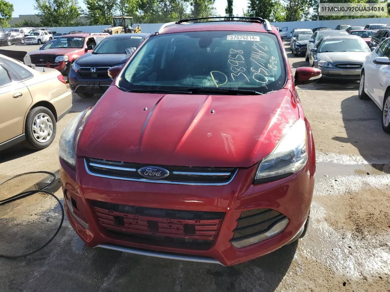 2013 Ford Escape Titanium VIN: 1FMCU0J92DUA34014 Lot: 57076214