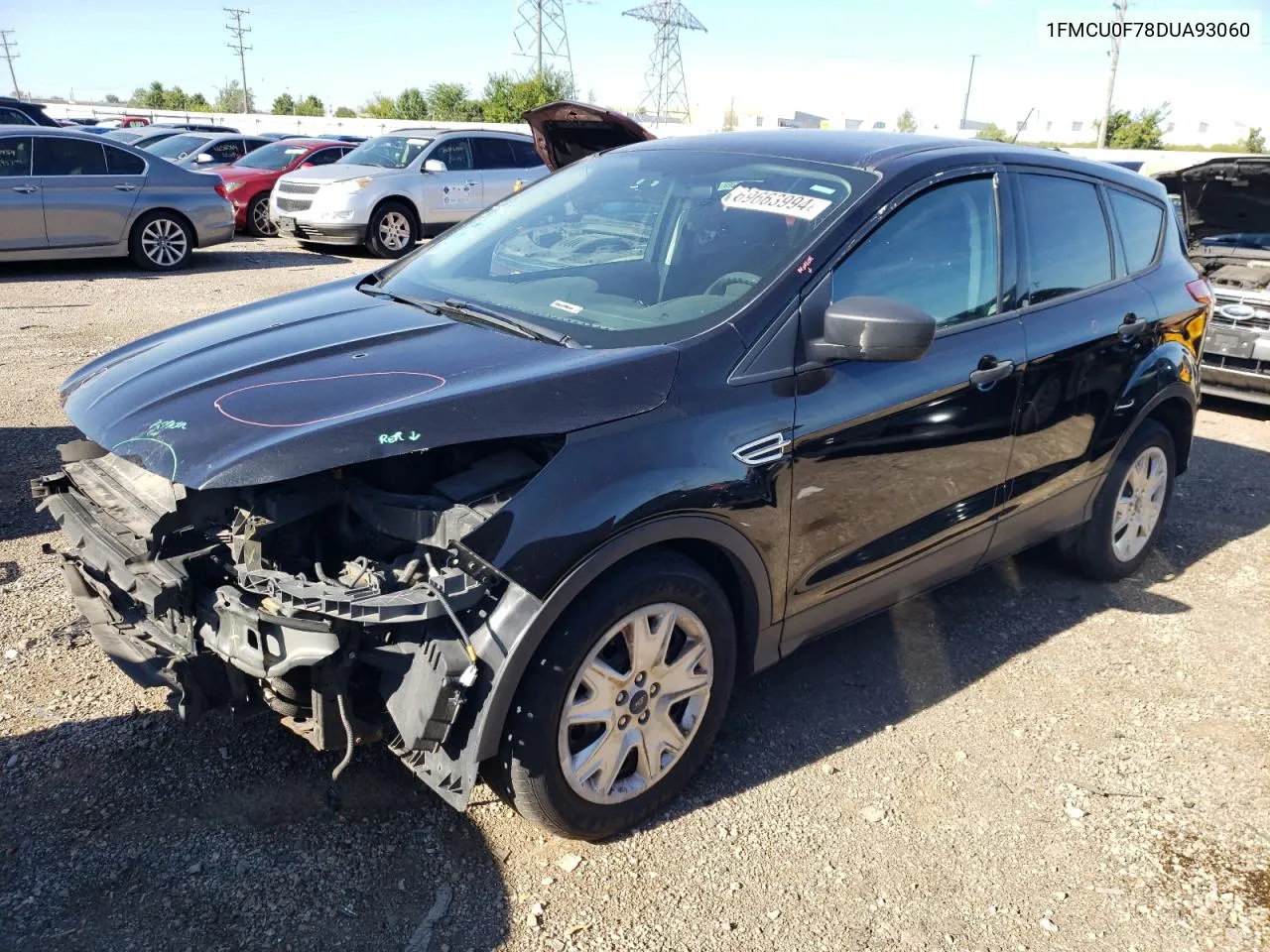 2013 Ford Escape S VIN: 1FMCU0F78DUA93060 Lot: 69663994