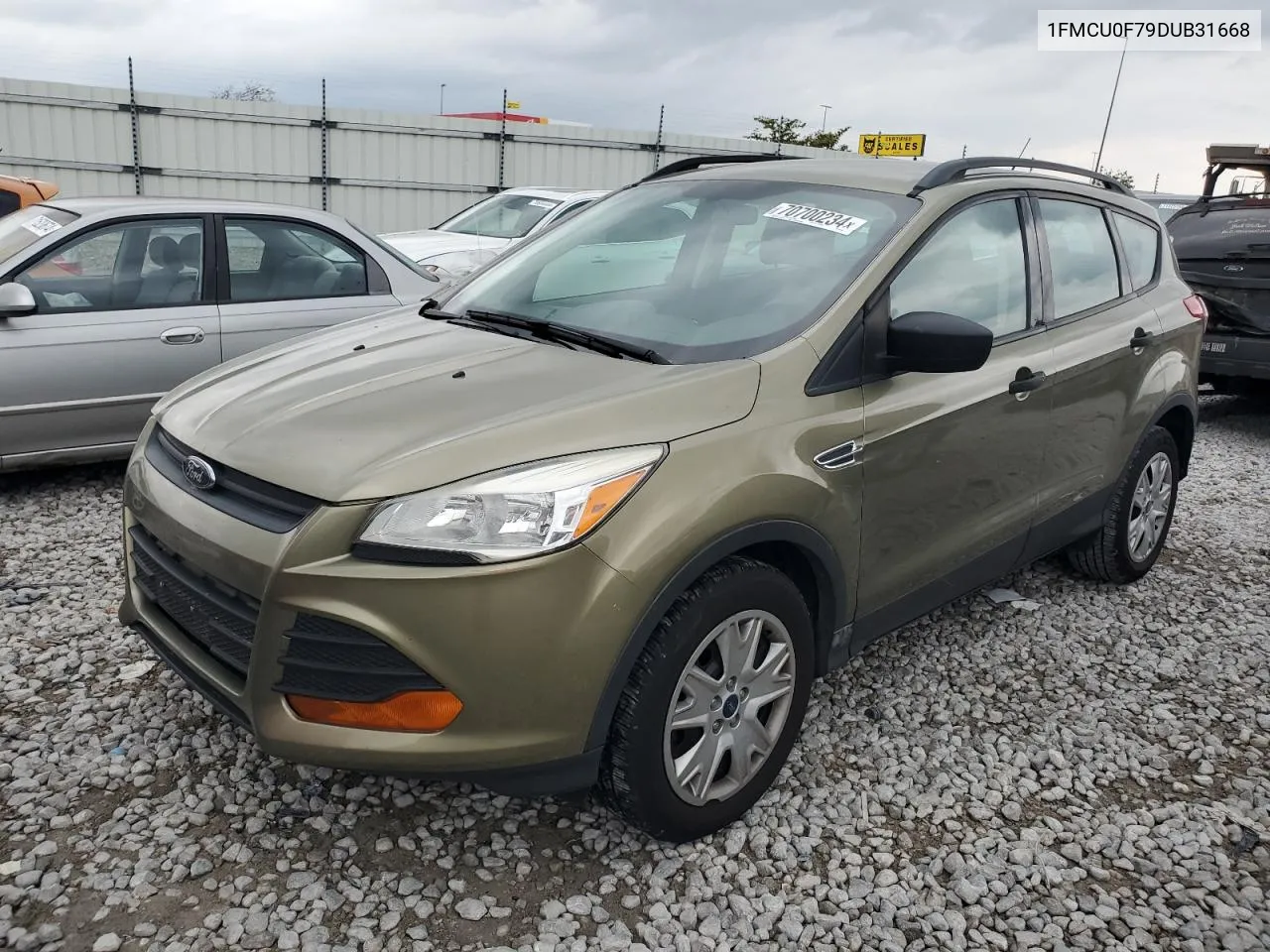 2013 Ford Escape S VIN: 1FMCU0F79DUB31668 Lot: 70700234