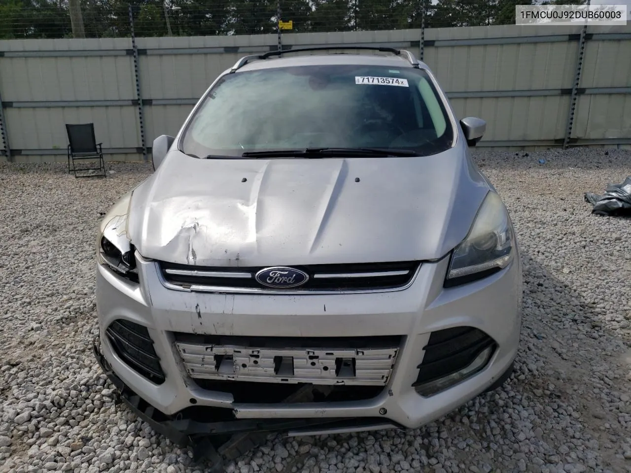 2013 Ford Escape Titanium VIN: 1FMCU0J92DUB60003 Lot: 71713574