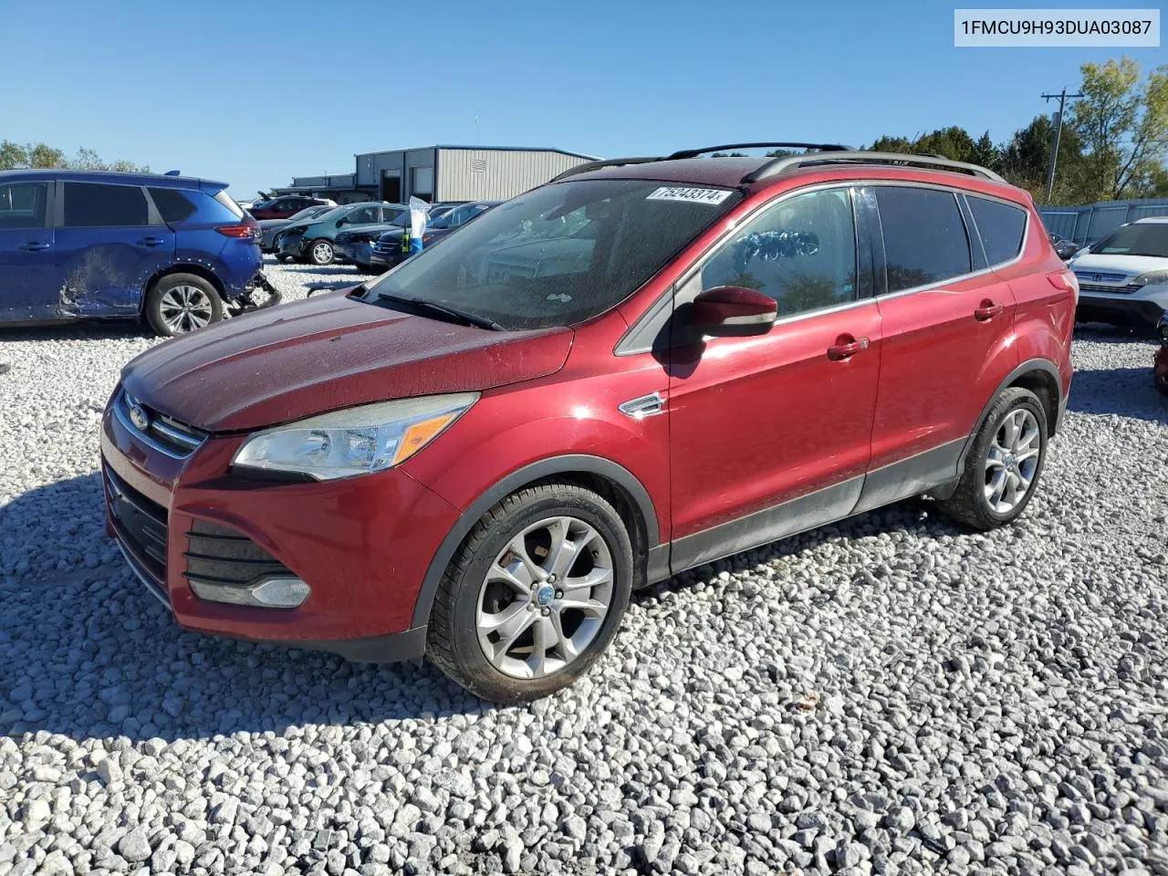 2013 Ford Escape Sel VIN: 1FMCU9H93DUA03087 Lot: 75243374