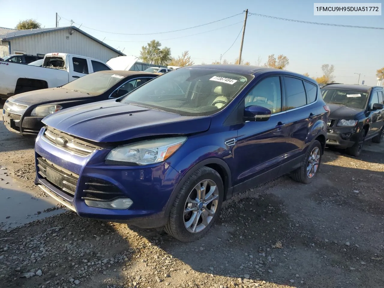 2013 Ford Escape Sel VIN: 1FMCU9H95DUA51772 Lot: 77367484