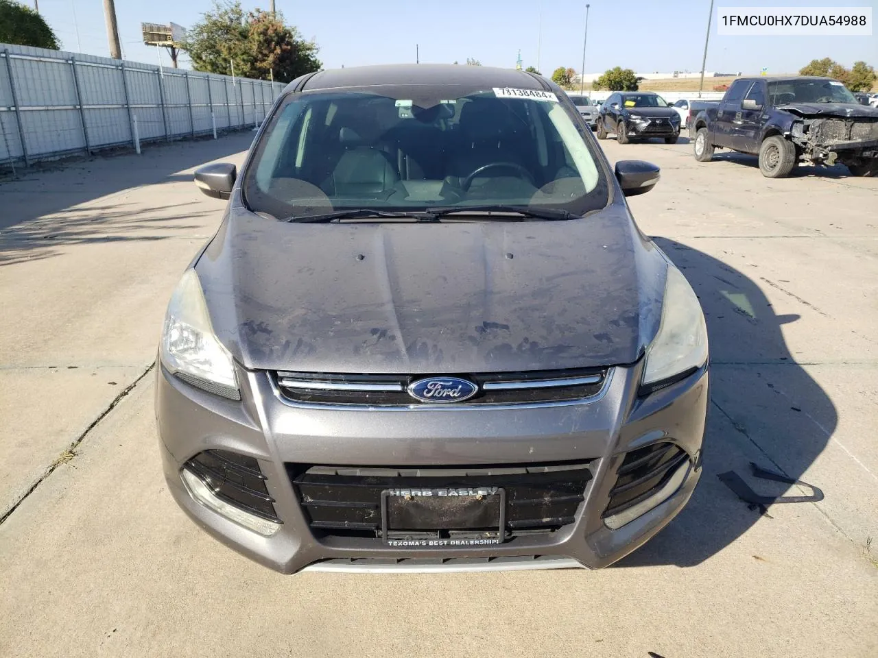 2013 Ford Escape Sel VIN: 1FMCU0HX7DUA54988 Lot: 78138484