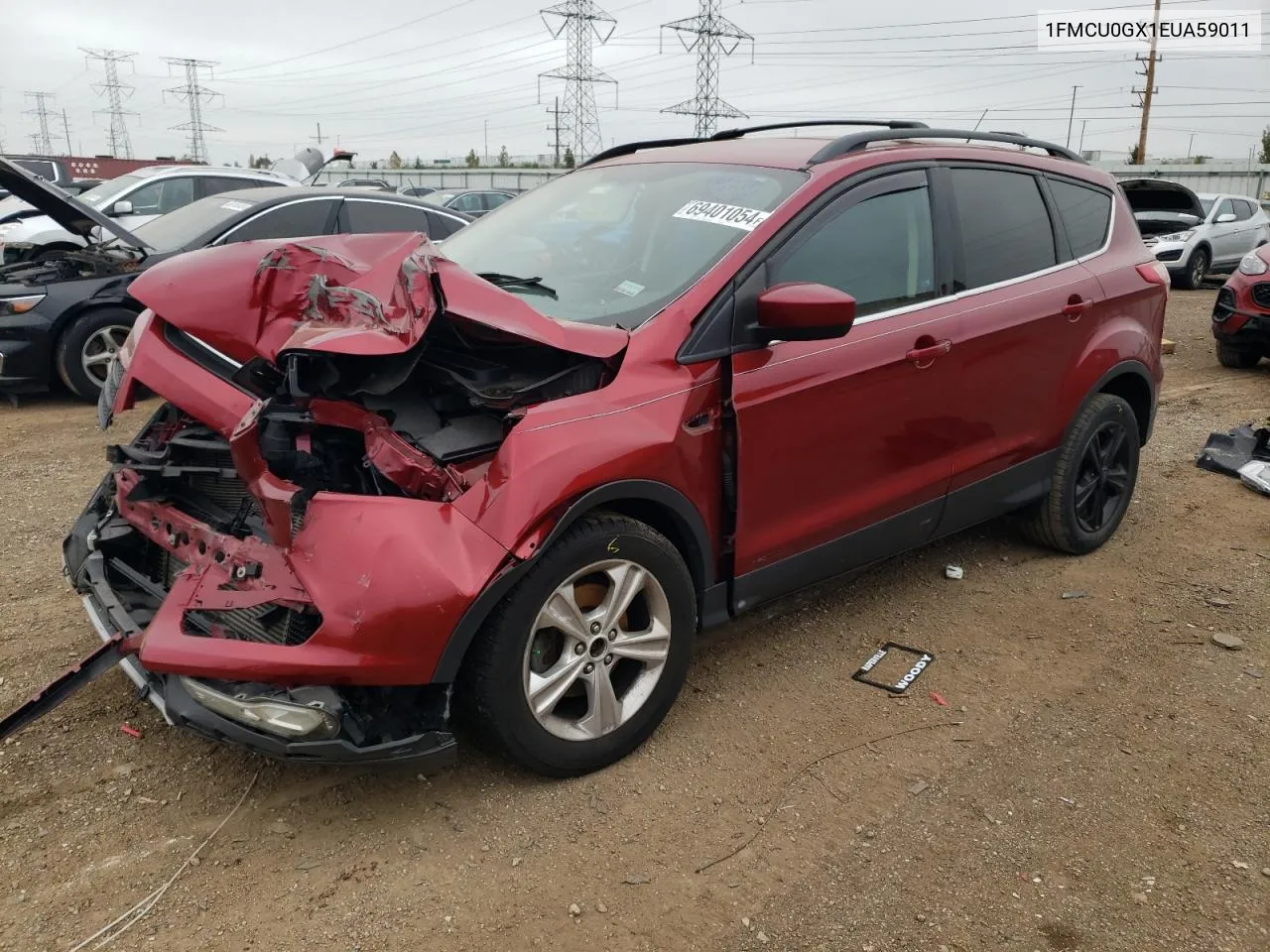 2014 Ford Escape Se VIN: 1FMCU0GX1EUA59011 Lot: 69401054