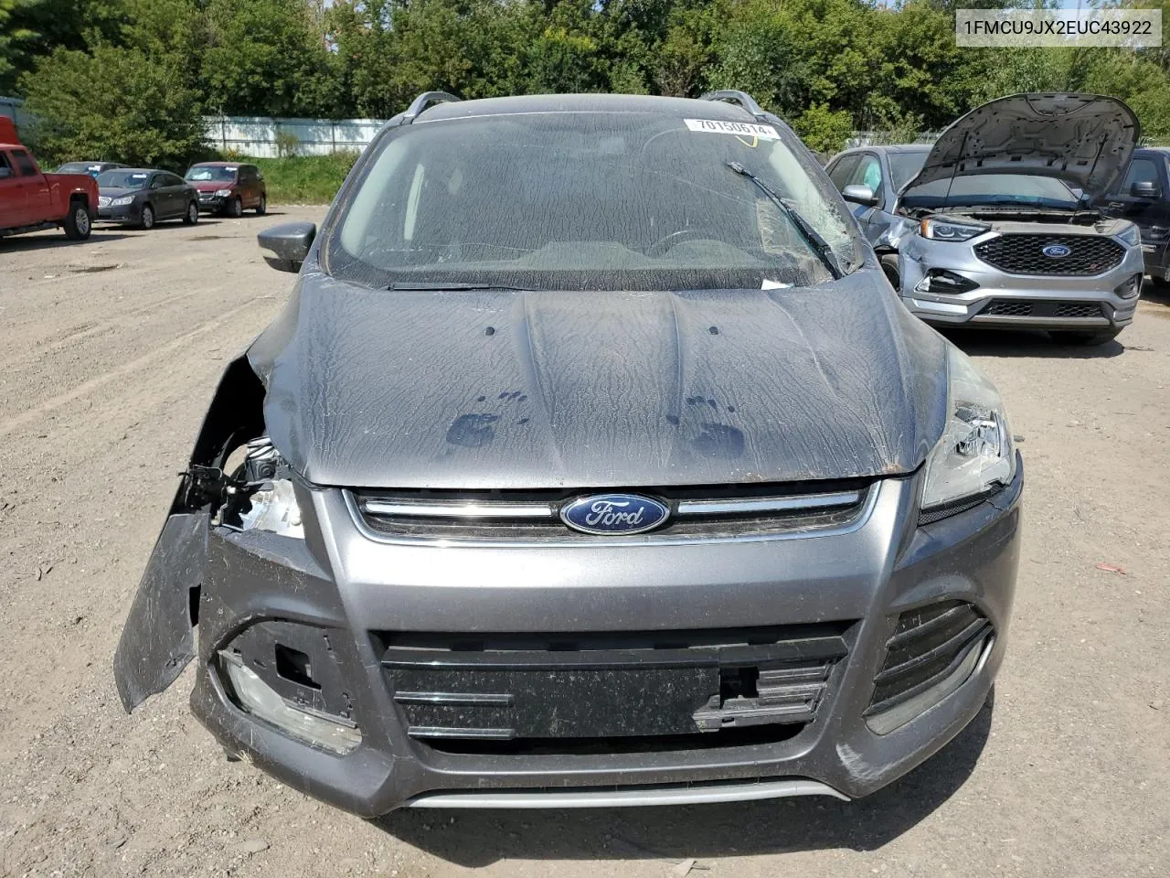 2014 Ford Escape Titanium VIN: 1FMCU9JX2EUC43922 Lot: 70150614