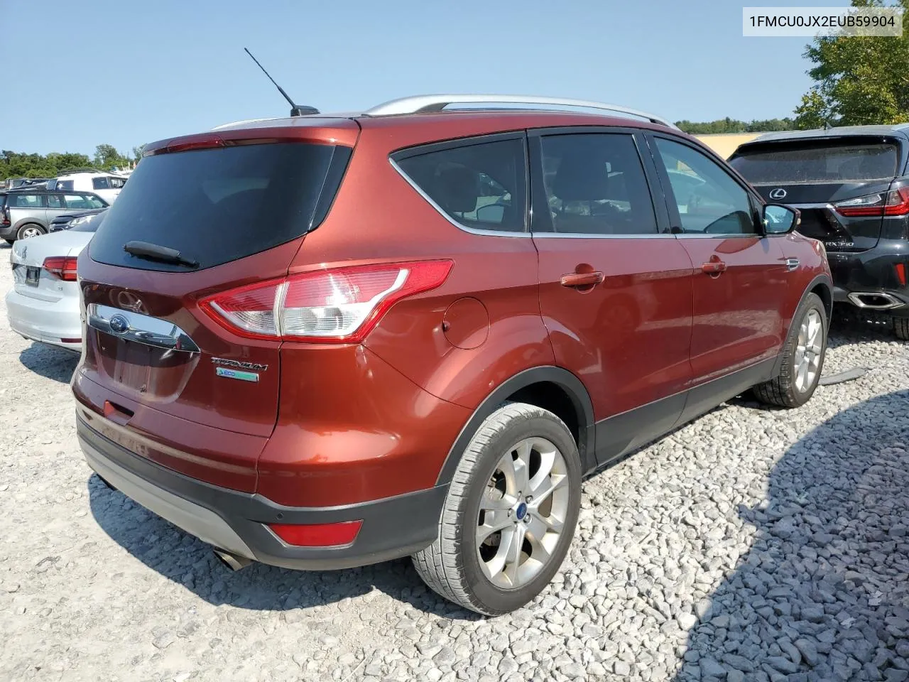 2014 Ford Escape Titanium VIN: 1FMCU0JX2EUB59904 Lot: 70437864