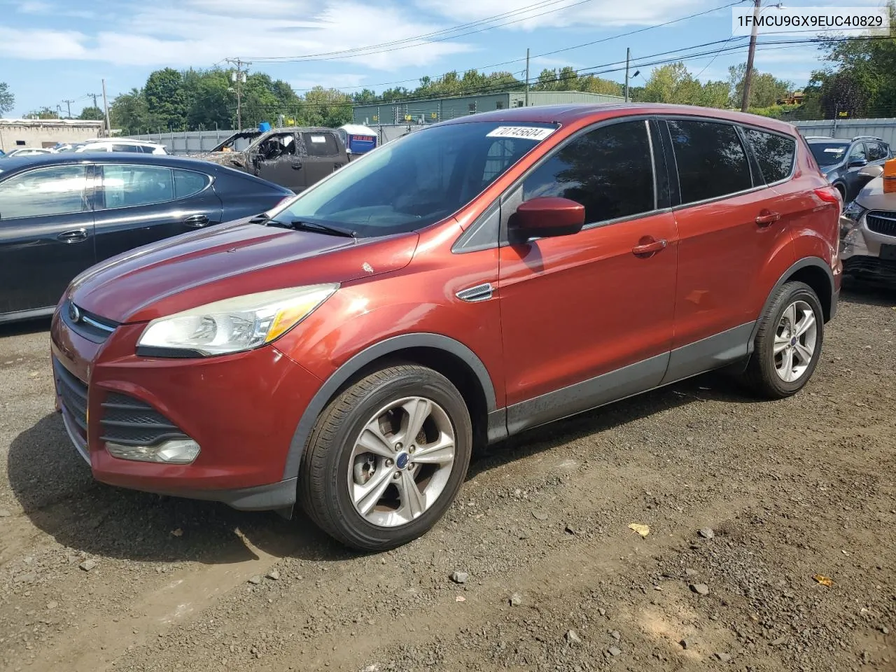 2014 Ford Escape Se VIN: 1FMCU9GX9EUC40829 Lot: 70745604