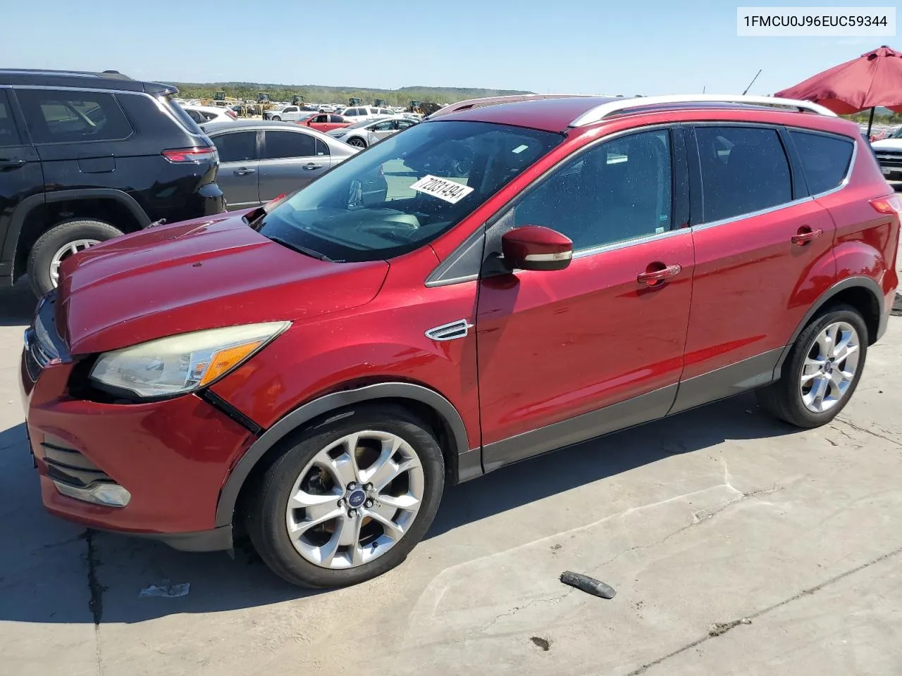 2014 Ford Escape Titanium VIN: 1FMCU0J96EUC59344 Lot: 72031494