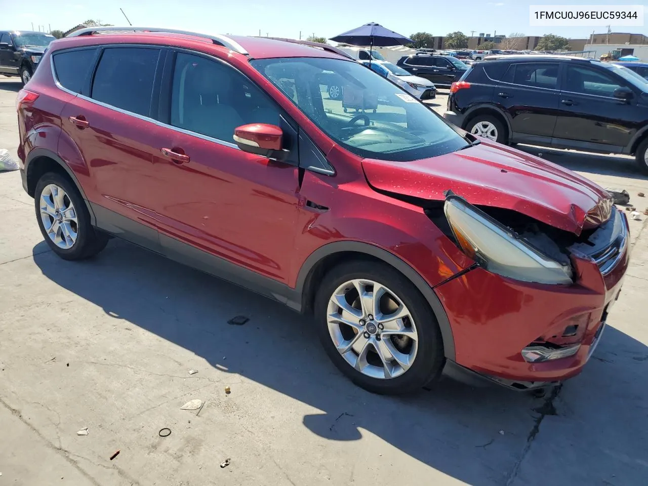 2014 Ford Escape Titanium VIN: 1FMCU0J96EUC59344 Lot: 72031494