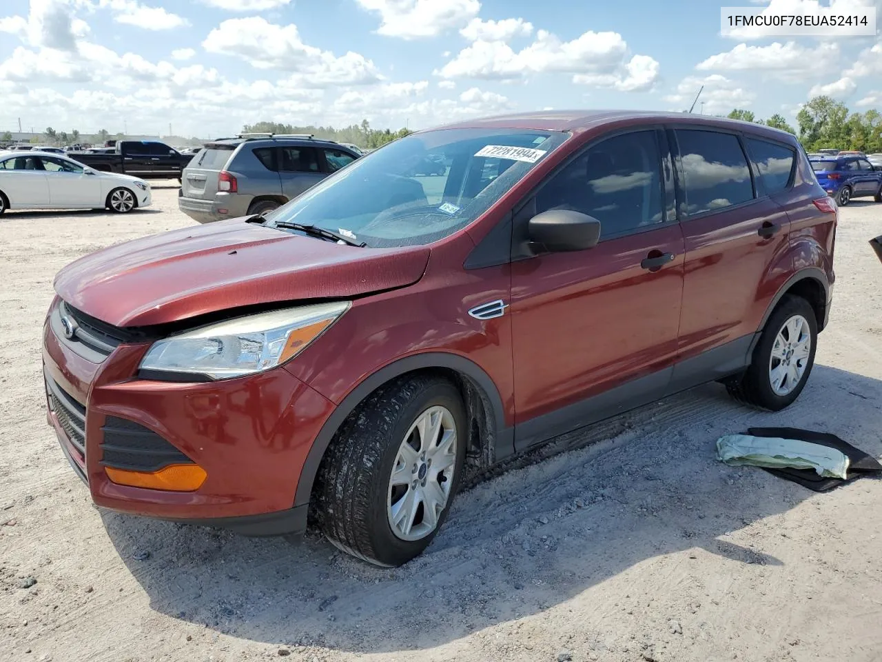 2014 Ford Escape S VIN: 1FMCU0F78EUA52414 Lot: 72281994