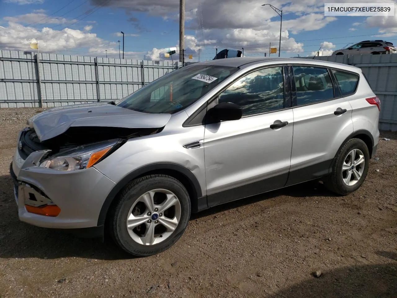 2014 Ford Escape S VIN: 1FMCU0F7XEUE25839 Lot: 72954754