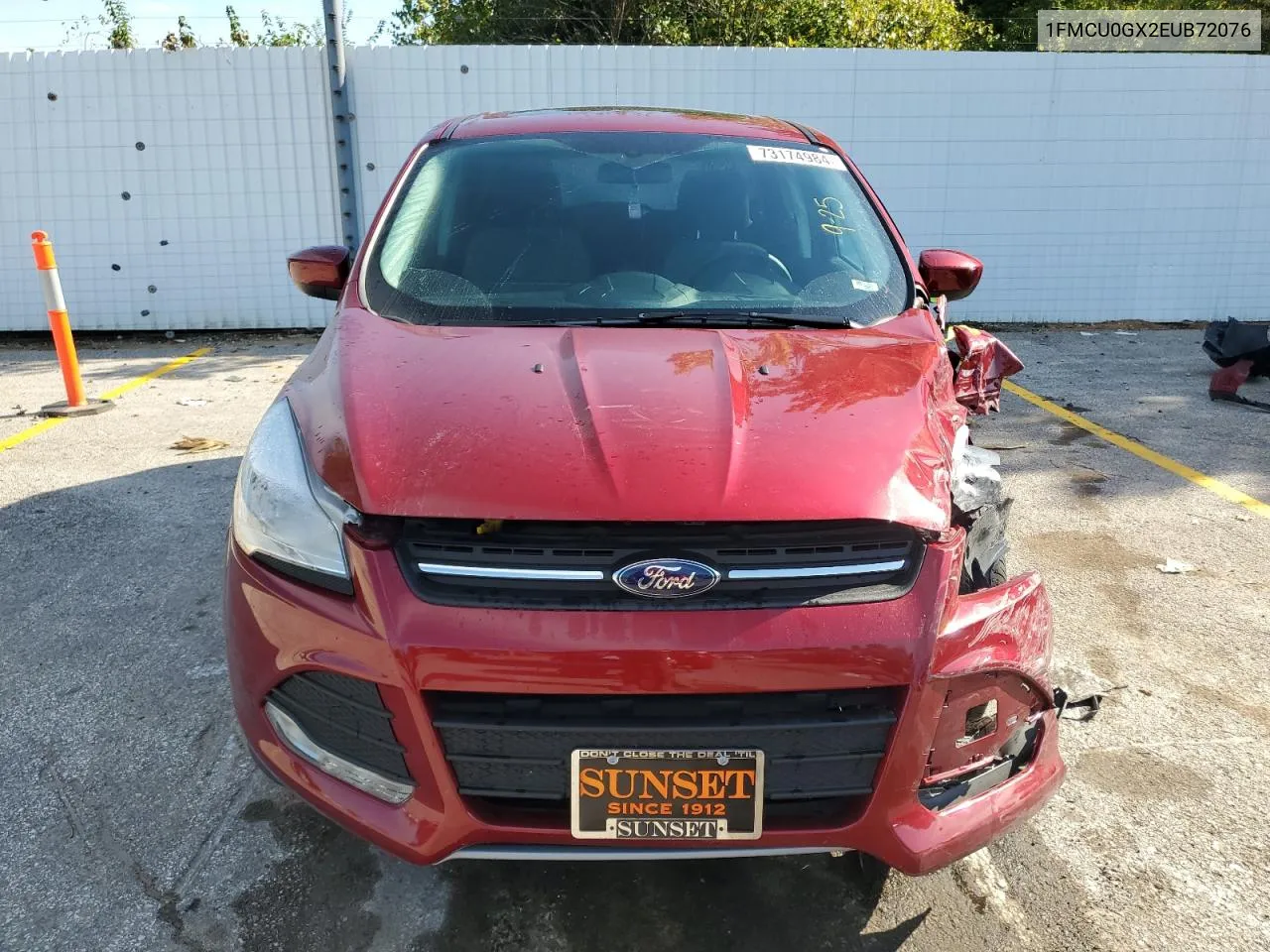 2014 Ford Escape Se VIN: 1FMCU0GX2EUB72076 Lot: 73174984