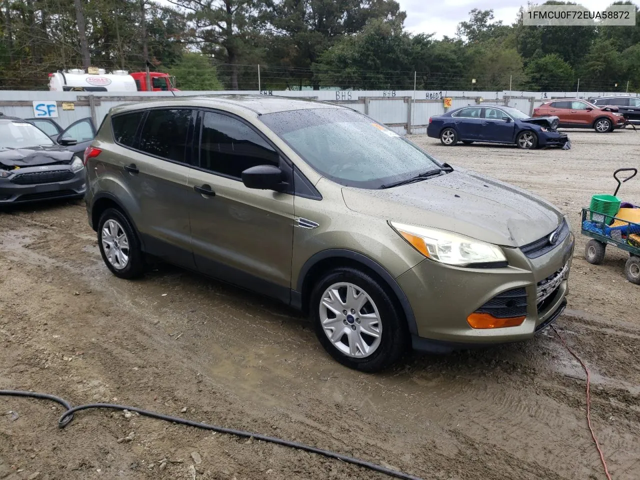 2014 Ford Escape S VIN: 1FMCU0F72EUA58872 Lot: 73795114