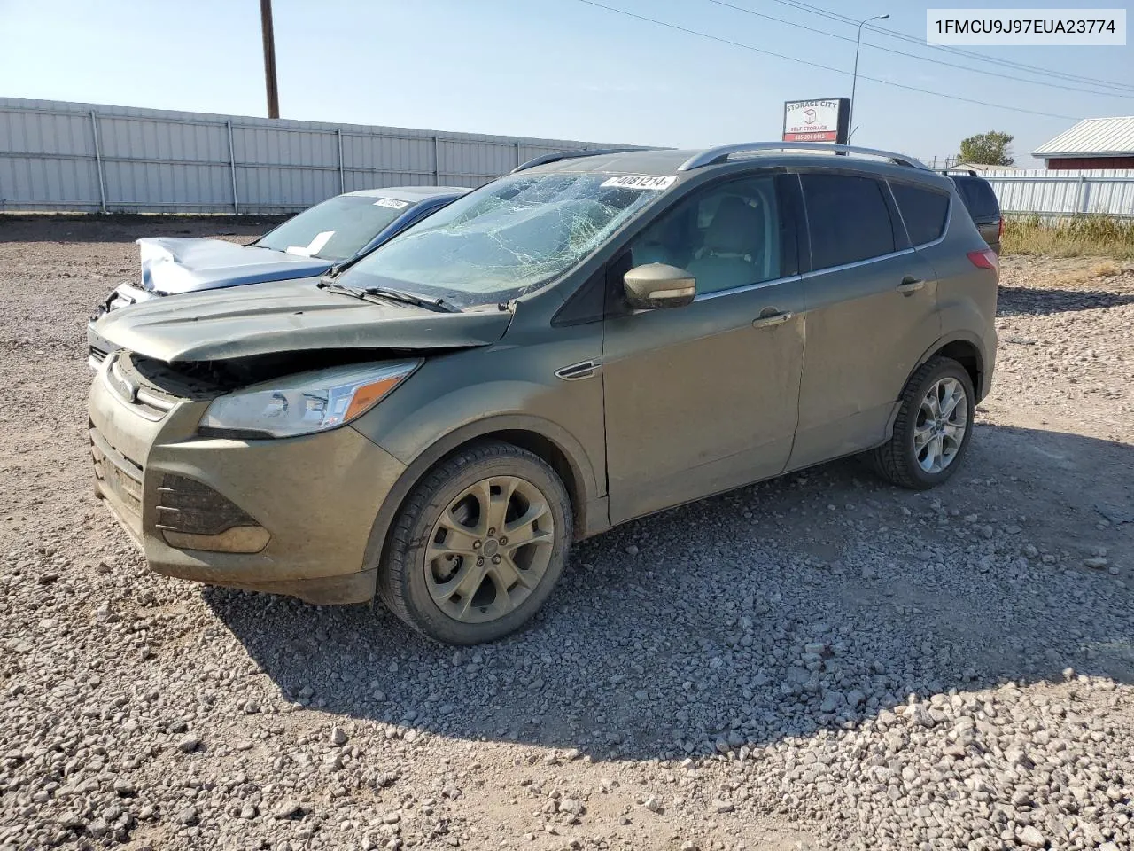 2014 Ford Escape Titanium VIN: 1FMCU9J97EUA23774 Lot: 74081214